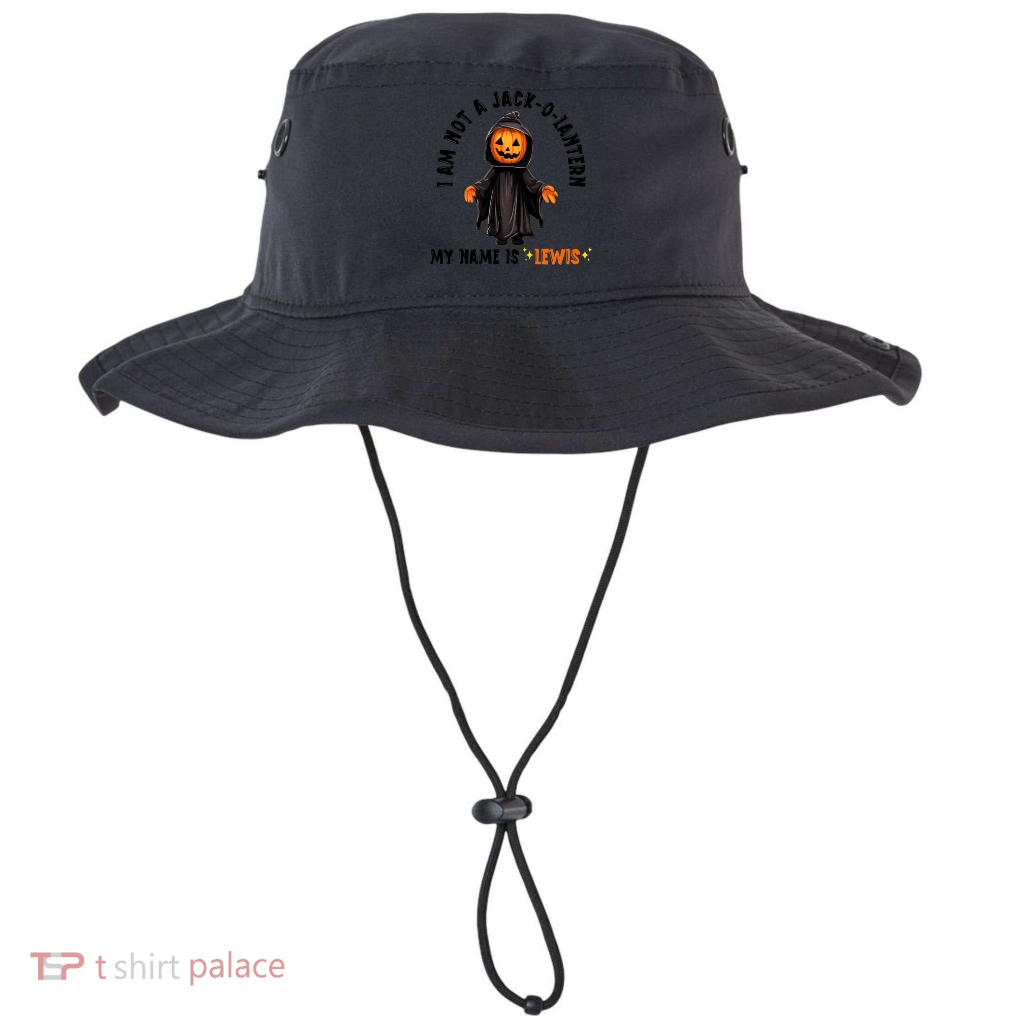 My Name Is Lewis Jack O Lantern Pumpkin Man Funny Lewis Bucket Hat