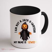 My Name Is Lewis Jack O Lantern Pumpkin Man Funny Lewis Coffee Mug thumb 1