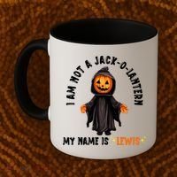 My Name Is Lewis Jack O Lantern Pumpkin Man Funny Lewis Coffee Mug thumb 2