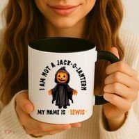 My Name Is Lewis Jack O Lantern Pumpkin Man Funny Lewis Coffee Mug thumb 3