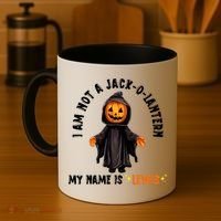 My Name Is Lewis Jack O Lantern Pumpkin Man Funny Lewis Coffee Mug thumb 4