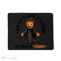 My Name Is Lewis Jack O Lantern Pumpkin Man Funny Lewis Mousepad thumb 0