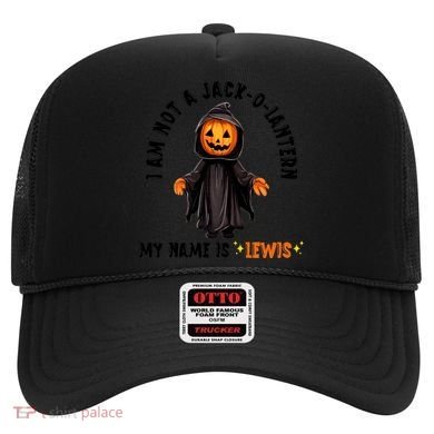 My Name Is Lewis Jack O Lantern Pumpkin Man Funny Lewis Hat