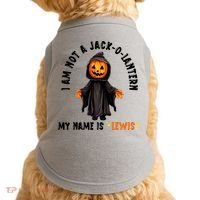 My Name Is Lewis Jack O Lantern Pumpkin Man Funny Lewis Doggie Tank thumb 0