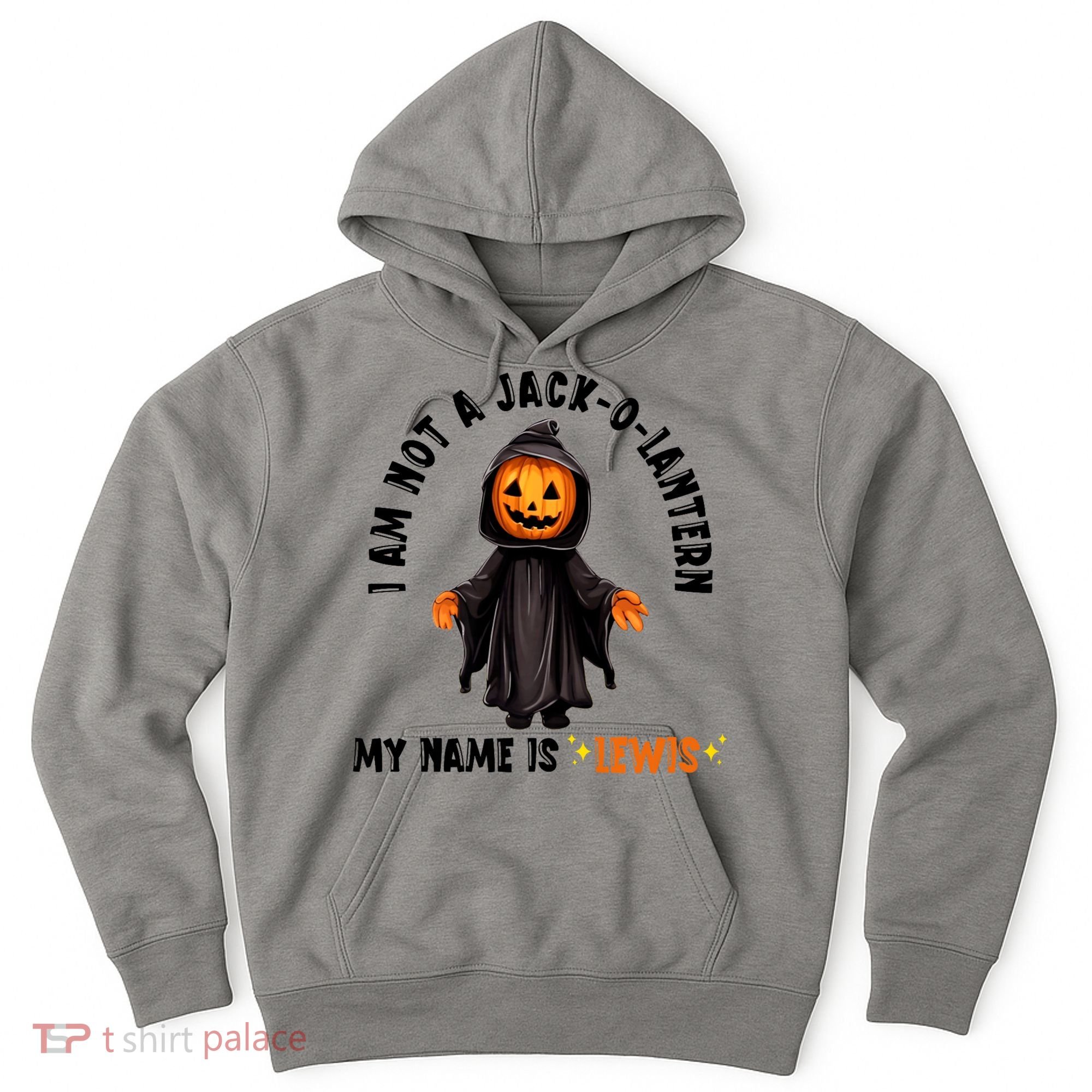 My Name Is Lewis Jack O Lantern Pumpkin Man Funny Lewis Hoodie