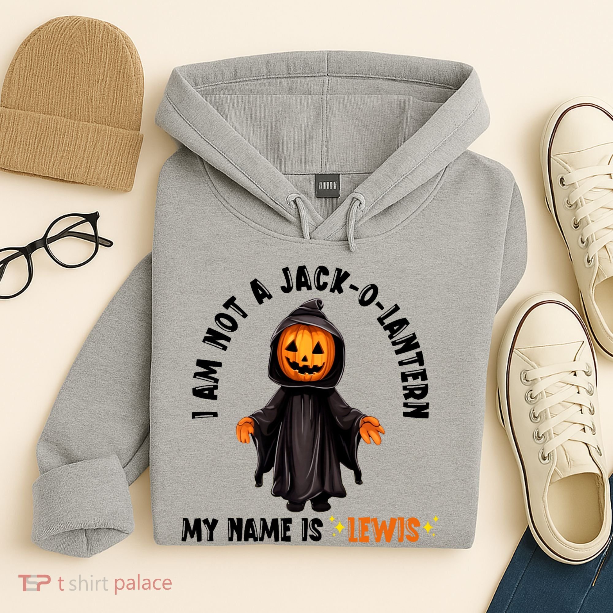 My Name Is Lewis Jack O Lantern Pumpkin Man Funny Lewis Hoodie