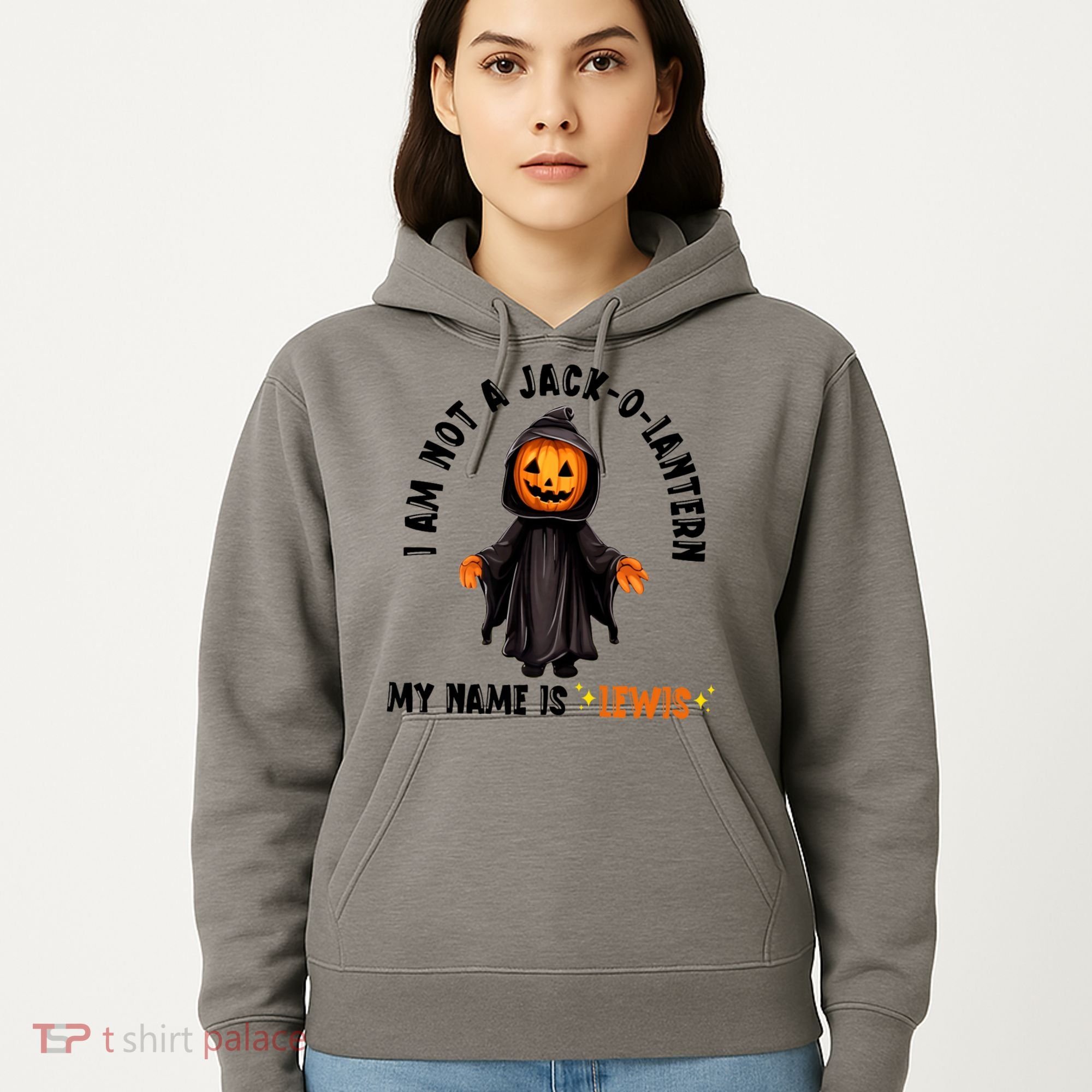 My Name Is Lewis Jack O Lantern Pumpkin Man Funny Lewis Hoodie