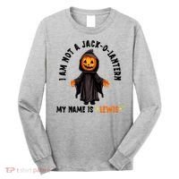 My Name Is Lewis Jack O Lantern Pumpkin Man Funny Lewis Long Sleeve Shirt thumb 0