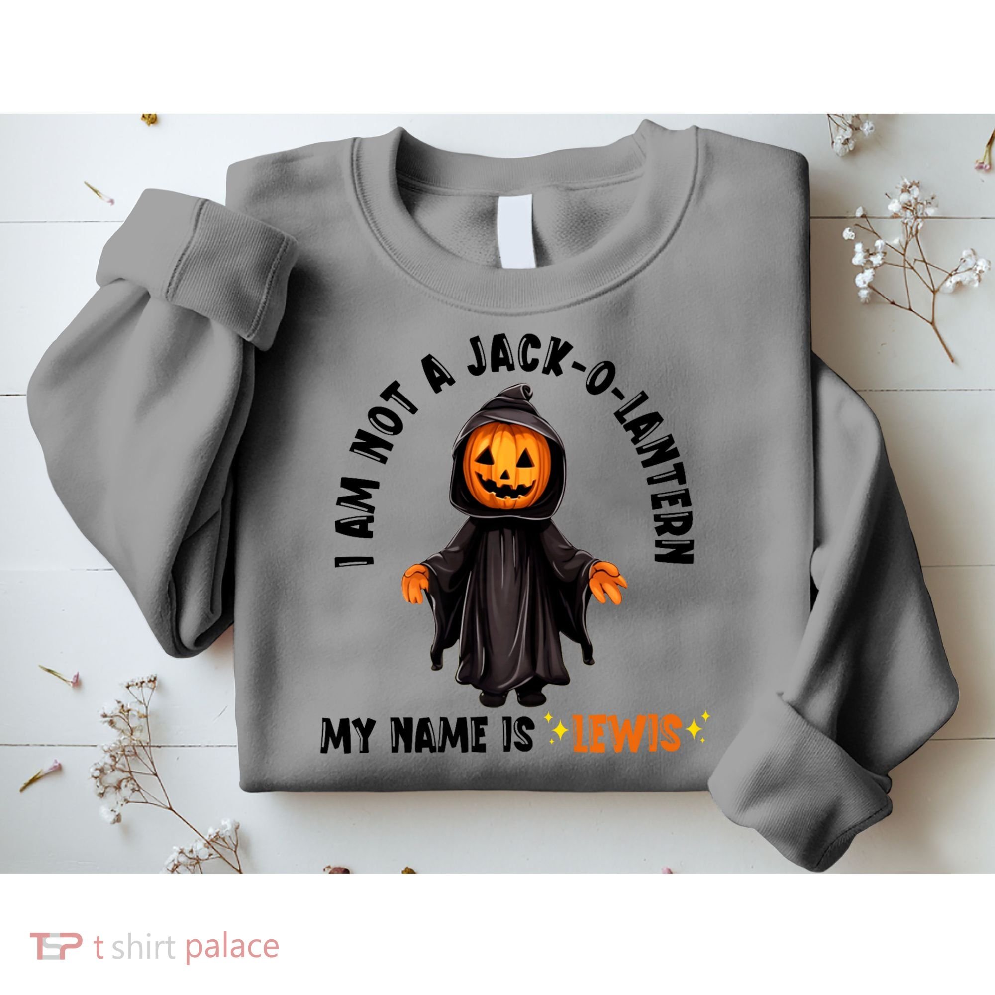 My Name Is Lewis Jack O Lantern Pumpkin Man Funny Lewis Sweatshirt
