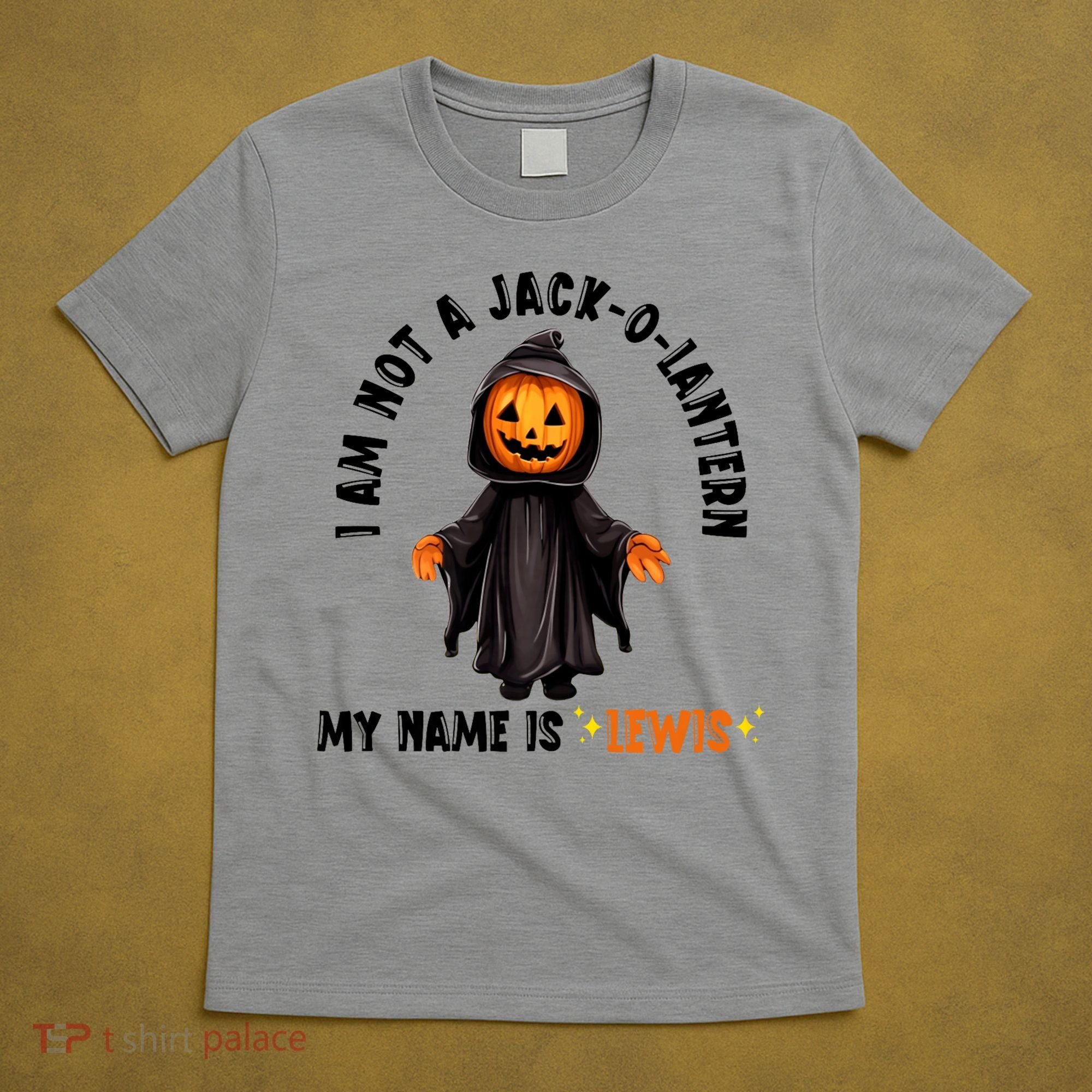 My Name Is Lewis Jack O Lantern Pumpkin Man Funny Lewis T-Shirt