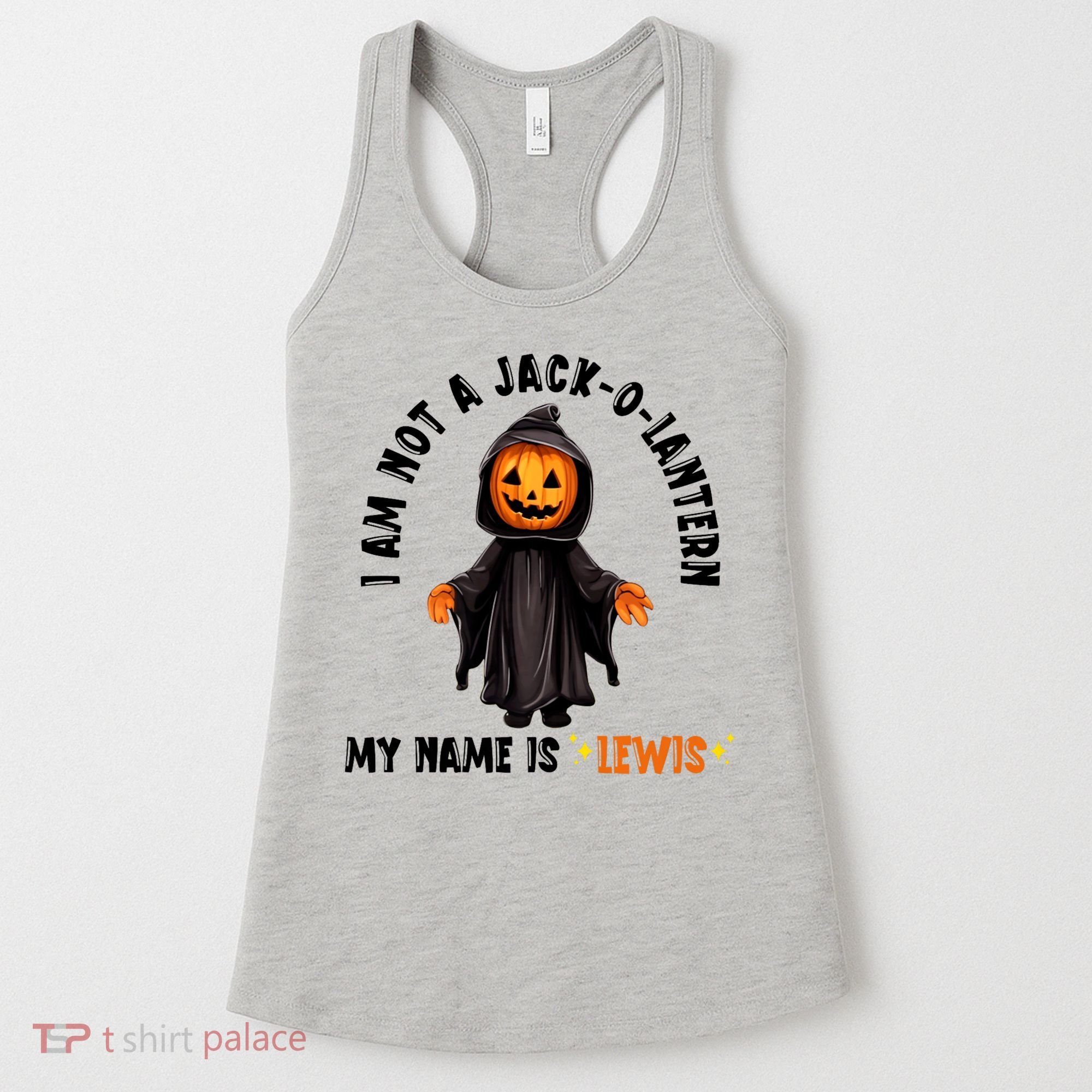 My Name Is Lewis Jack O Lantern Pumpkin Man Funny Lewis Women's Tank Top