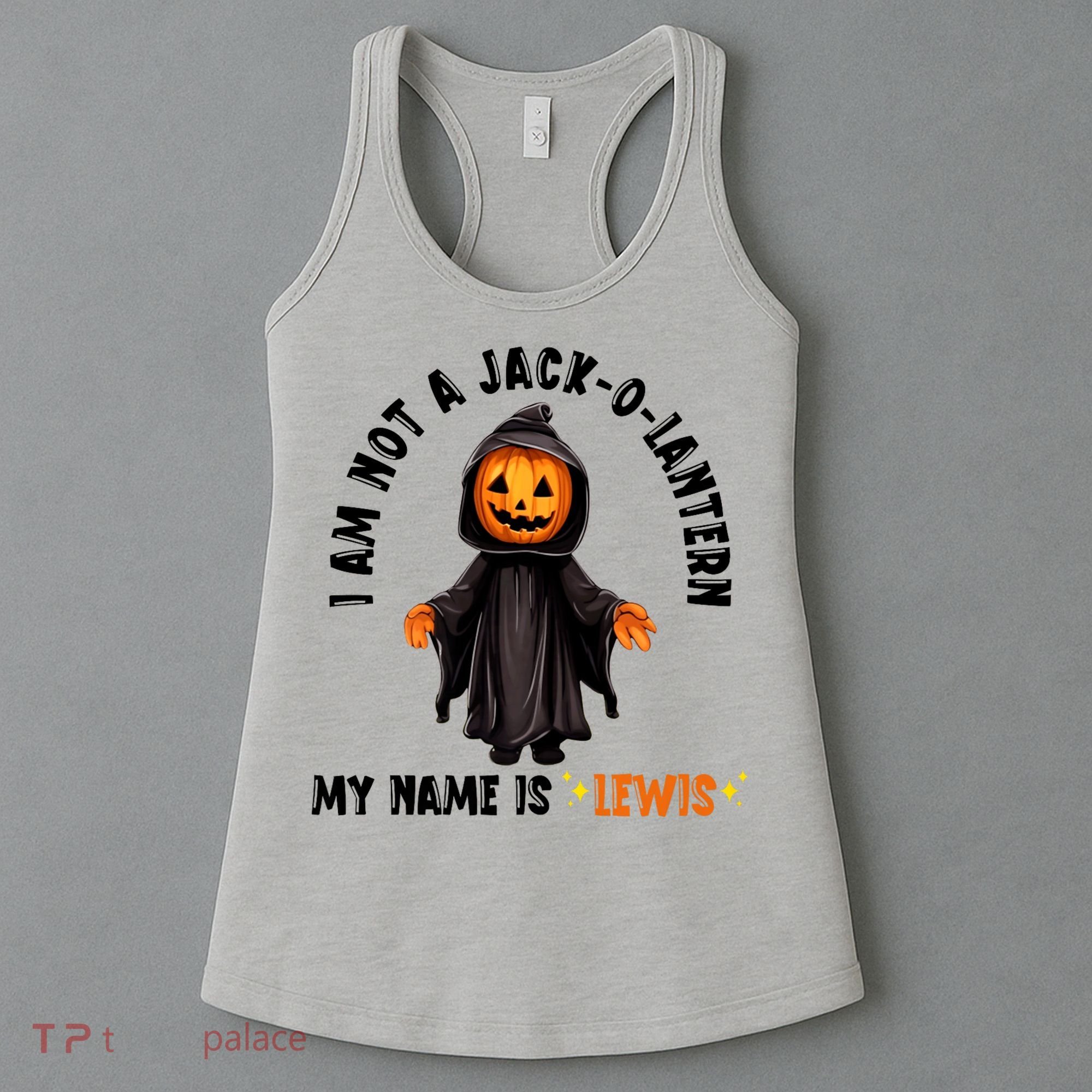 My Name Is Lewis Jack O Lantern Pumpkin Man Funny Lewis Women's Tank Top