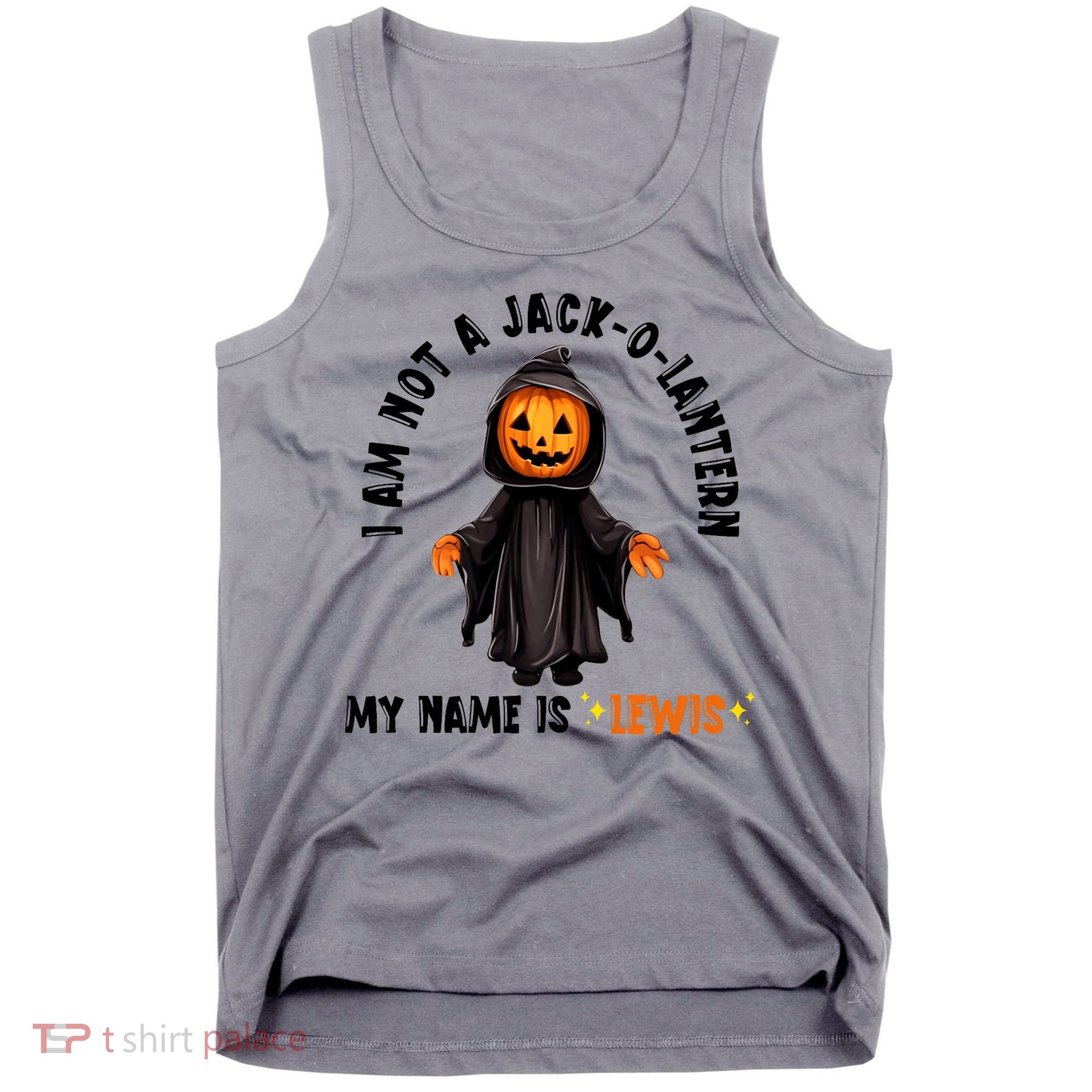 My Name Is Lewis Jack O Lantern Pumpkin Man Funny Lewis Tank Top
