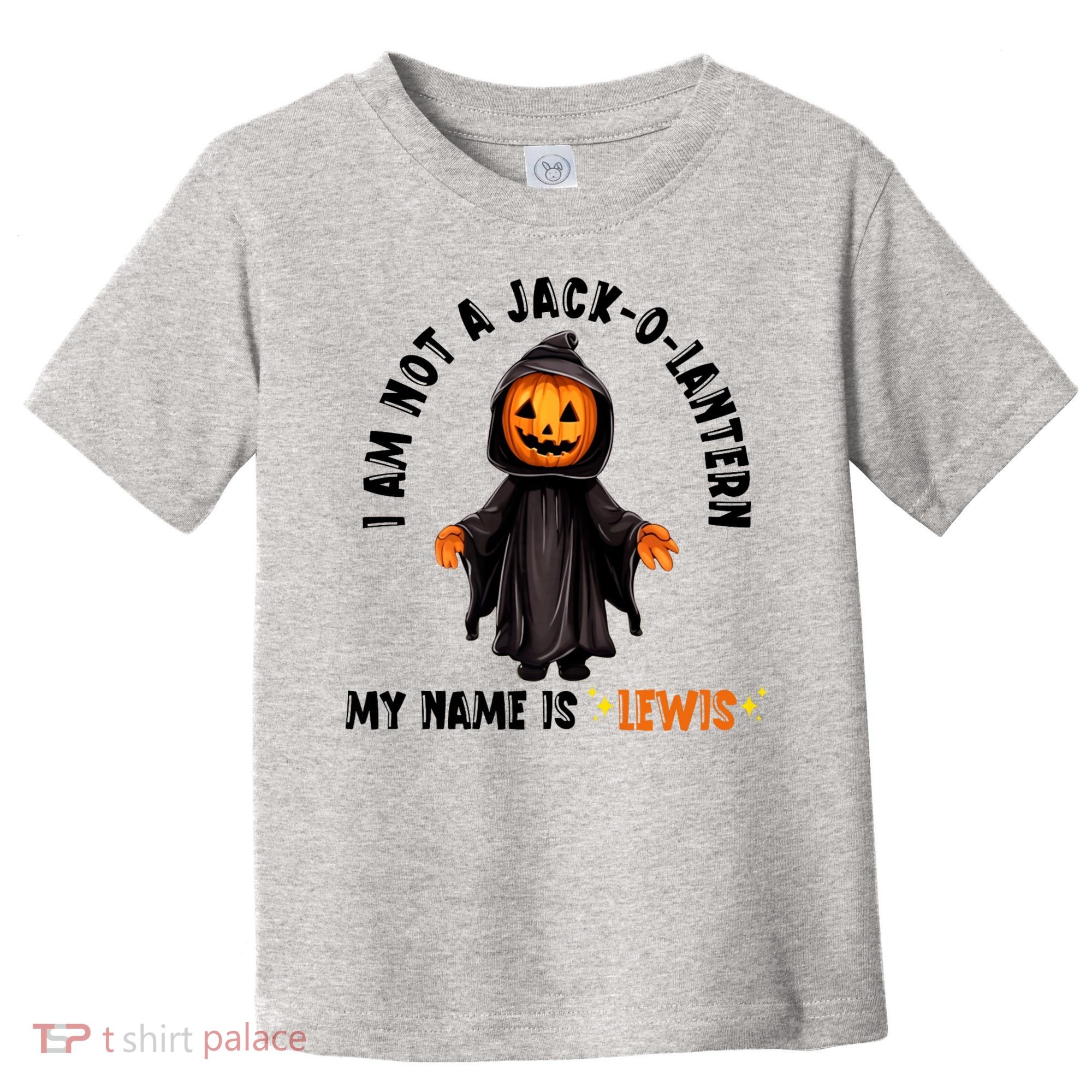 My Name Is Lewis Jack O Lantern Pumpkin Man Funny Lewis Toddler T-Shirt