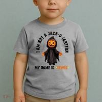 My Name Is Lewis Jack O Lantern Pumpkin Man Funny Lewis Toddler T-Shirt thumb 2