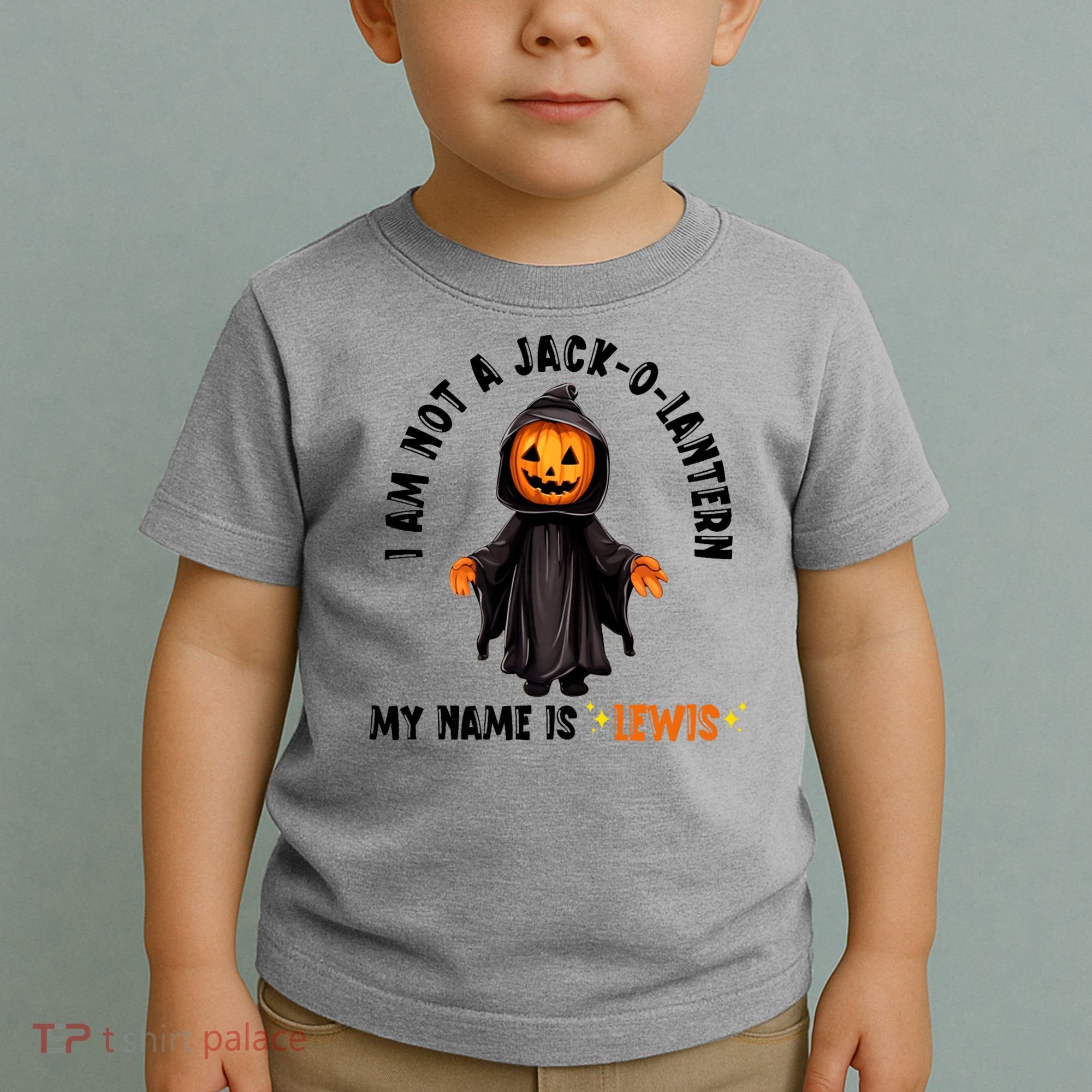 My Name Is Lewis Jack O Lantern Pumpkin Man Funny Lewis Toddler T-Shirt