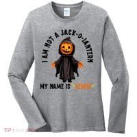 My Name Is Lewis Jack O Lantern Pumpkin Man Funny Lewis Women's Long Sleeve Shirt thumb 0