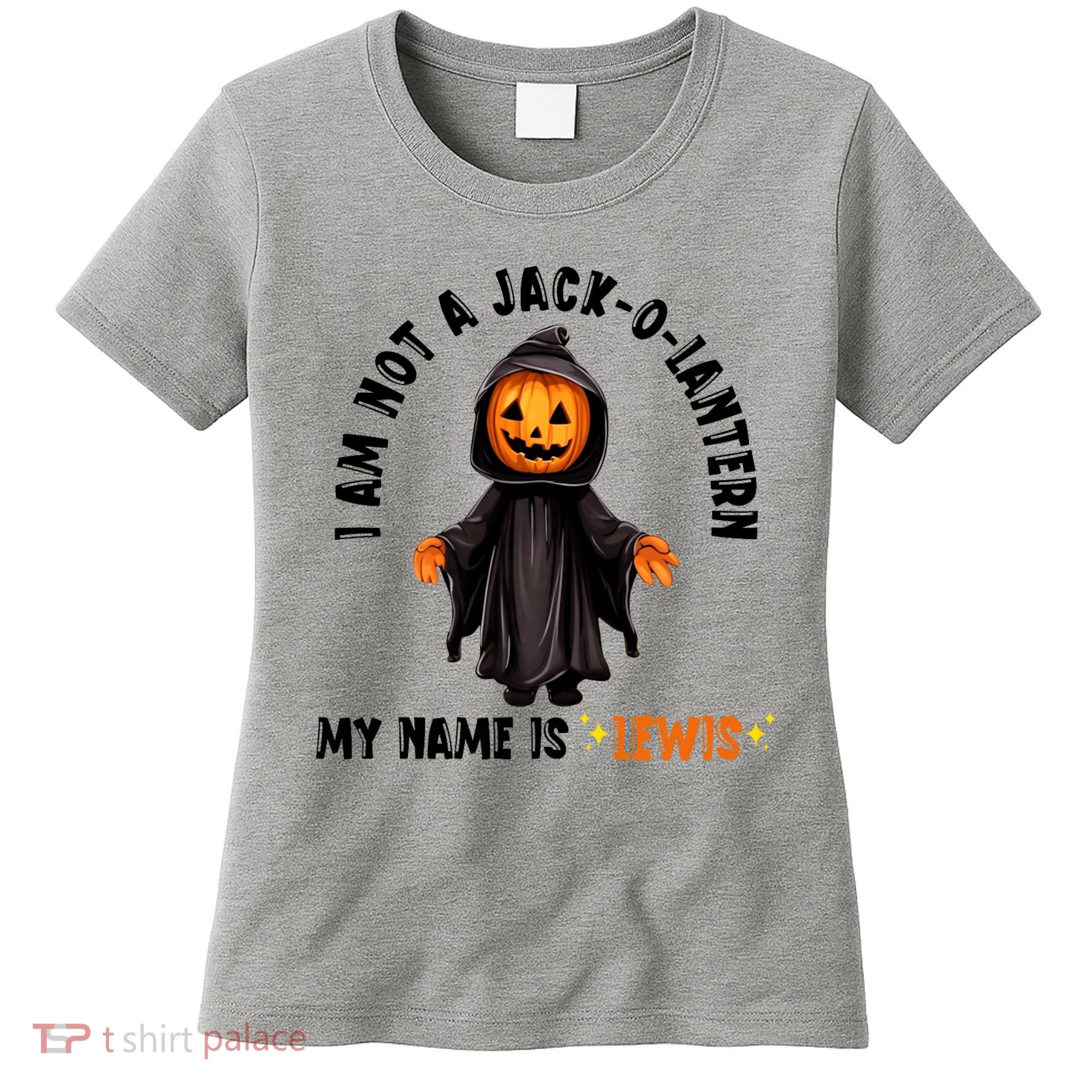 My Name Is Lewis Jack O Lantern Pumpkin Man Funny Lewis Women's T-Shirt