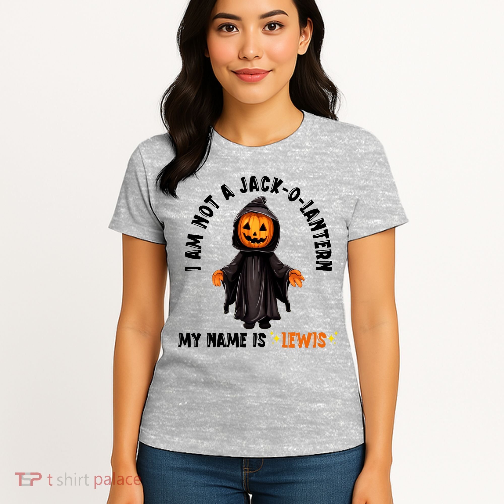 My Name Is Lewis Jack O Lantern Pumpkin Man Funny Lewis Women's T-Shirt