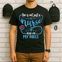 My Niece Is A Nurse Proud Nurse's Aunt Uncle RN LPN Family T-Shirt thumb 6