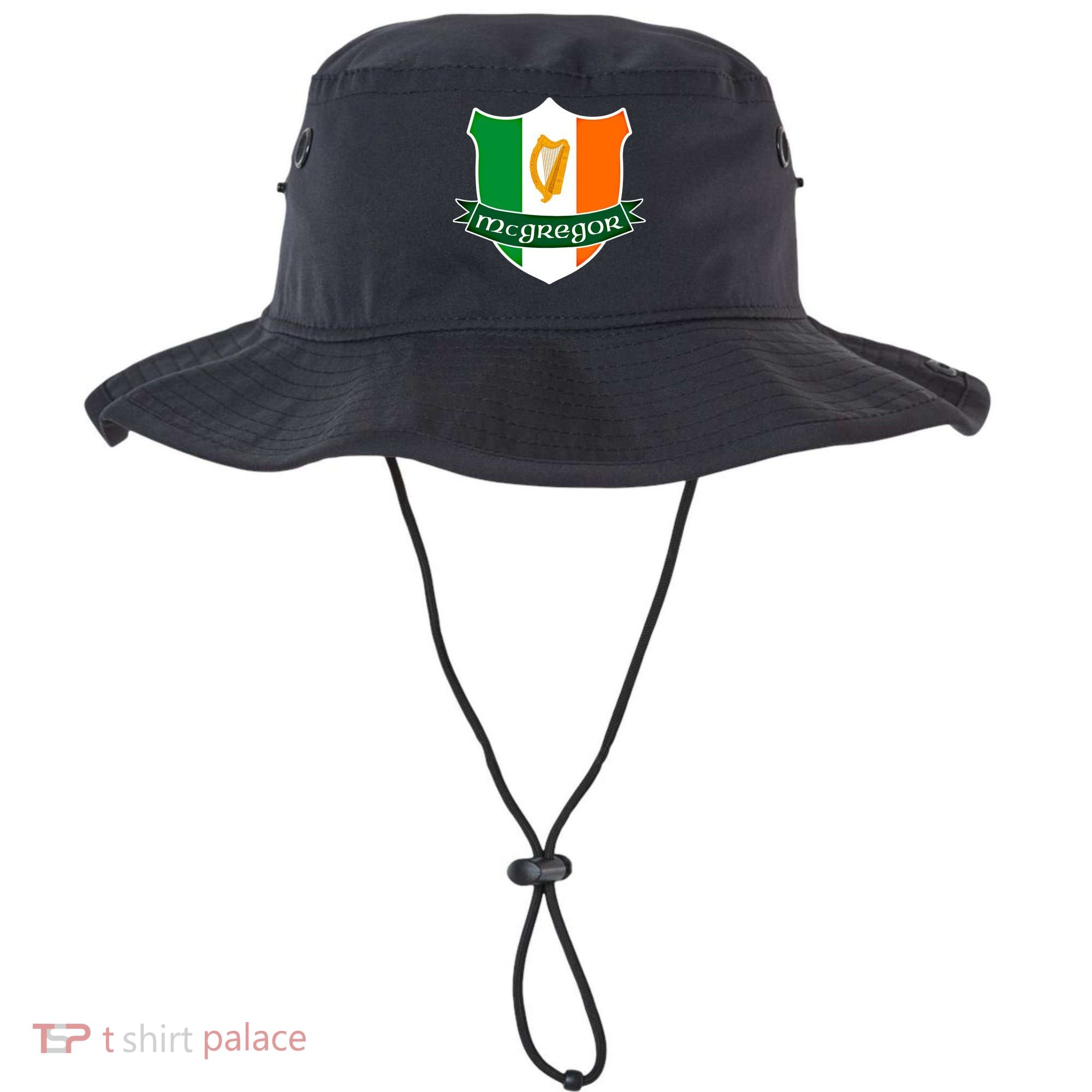 Mcgregor Name Irish Gift Irish Flag Harp Crest Bucket Hat