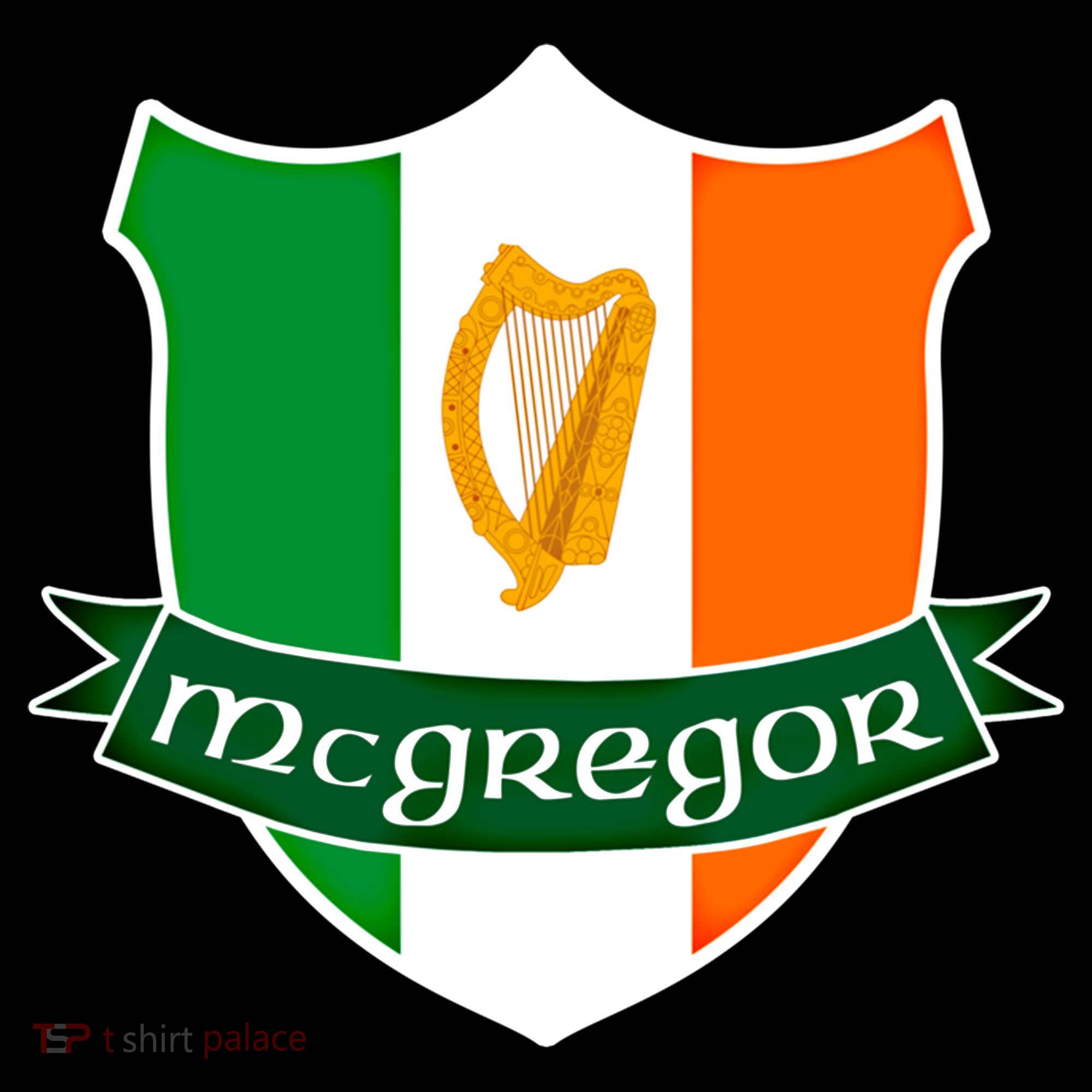 Mcgregor Name Irish Gift Irish Flag Harp Crest Coffee Mug