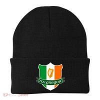 Mcgregor Name Irish Gift Irish Flag Harp Crest Beanie thumb 0