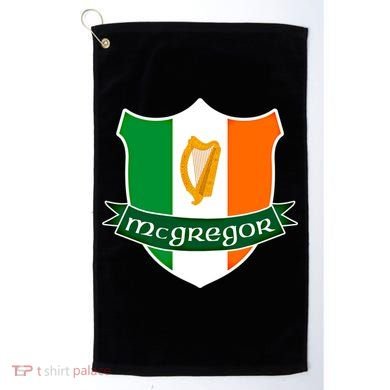 Mcgregor Name Irish Gift Irish Flag Harp Crest Golf Towel