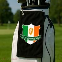 Mcgregor Name Irish Gift Irish Flag Harp Crest Golf Towel thumb 2