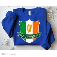 Mcgregor Name Irish Gift Irish Flag Harp Crest Sweatshirt thumb 2