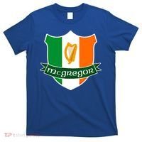 Mcgregor Name Irish Gift Irish Flag Harp Crest T-Shirt thumb 0