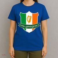 Mcgregor Name Irish Gift Irish Flag Harp Crest T-Shirt thumb 4