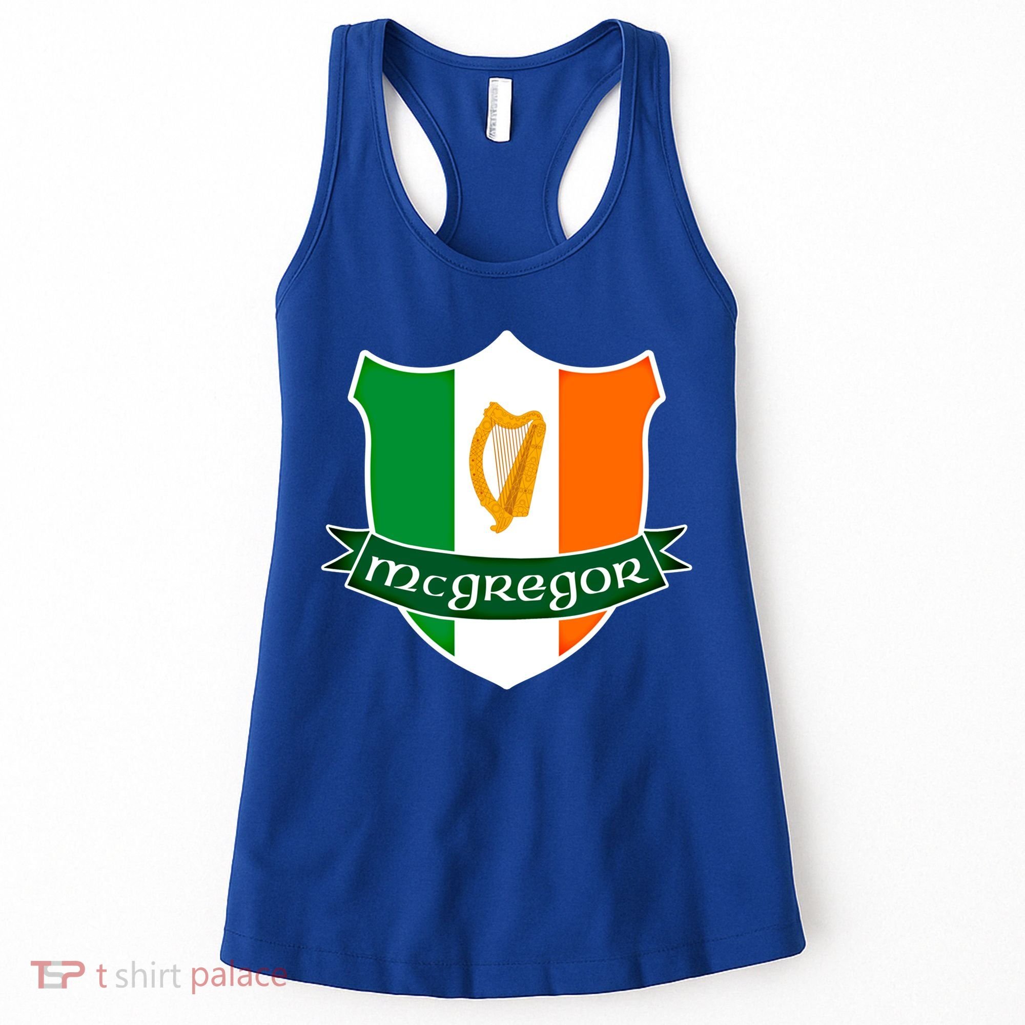 Mcgregor Name Irish Gift Irish Flag Harp Crest Women's Tank Top