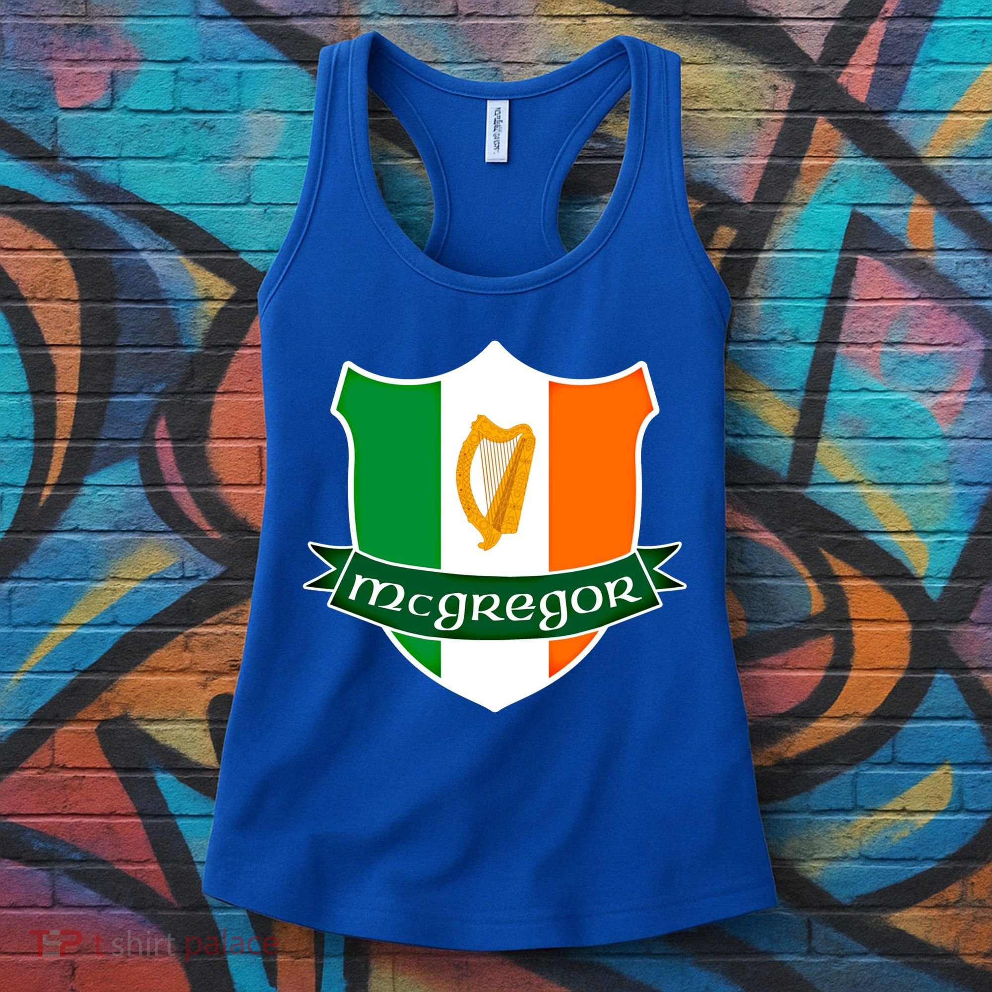 Mcgregor Name Irish Gift Irish Flag Harp Crest Women's Tank Top