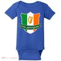 Mcgregor Name Irish Gift Irish Flag Harp Crest Baby Bodysuit thumb 0