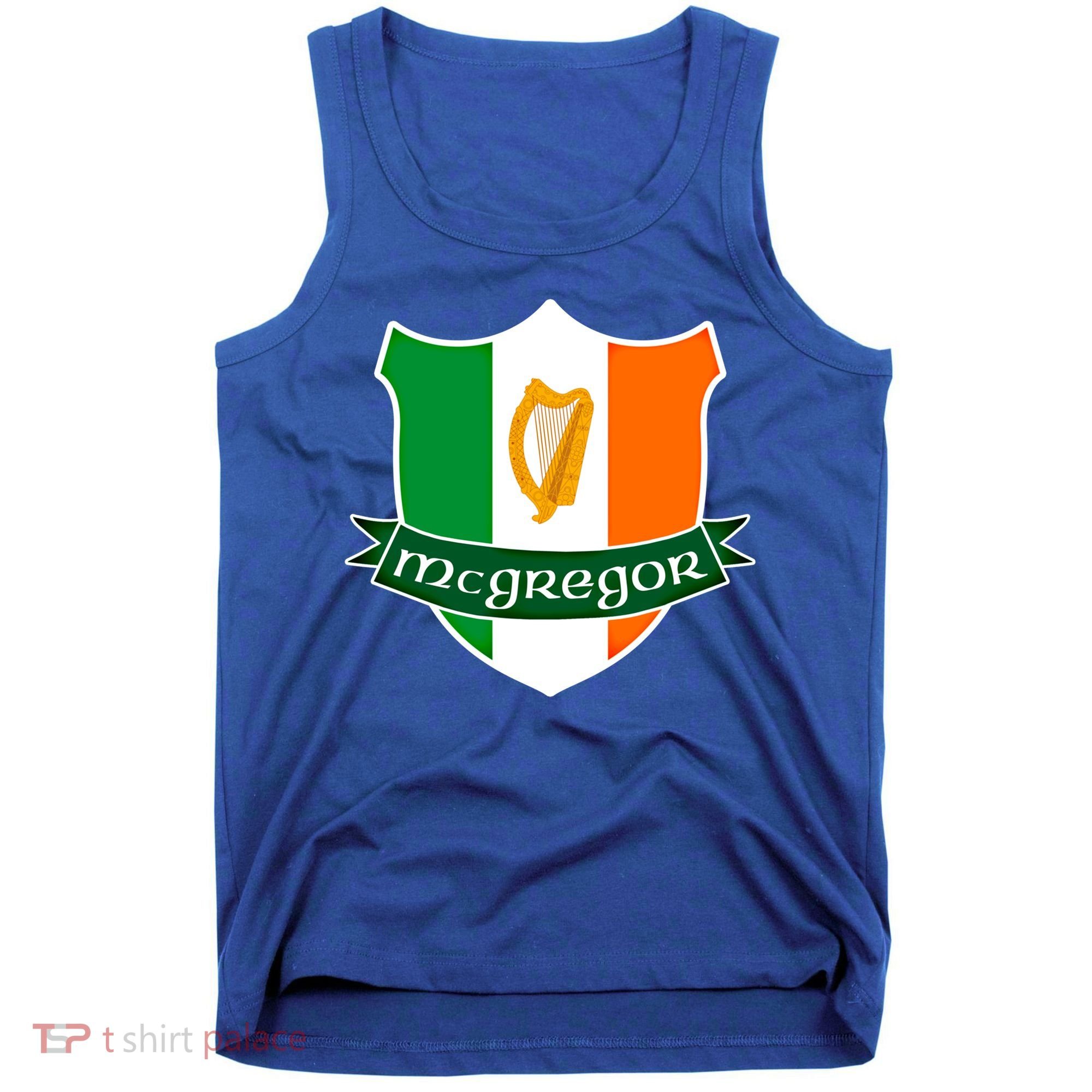 Mcgregor Name Irish Gift Irish Flag Harp Crest Tank Top