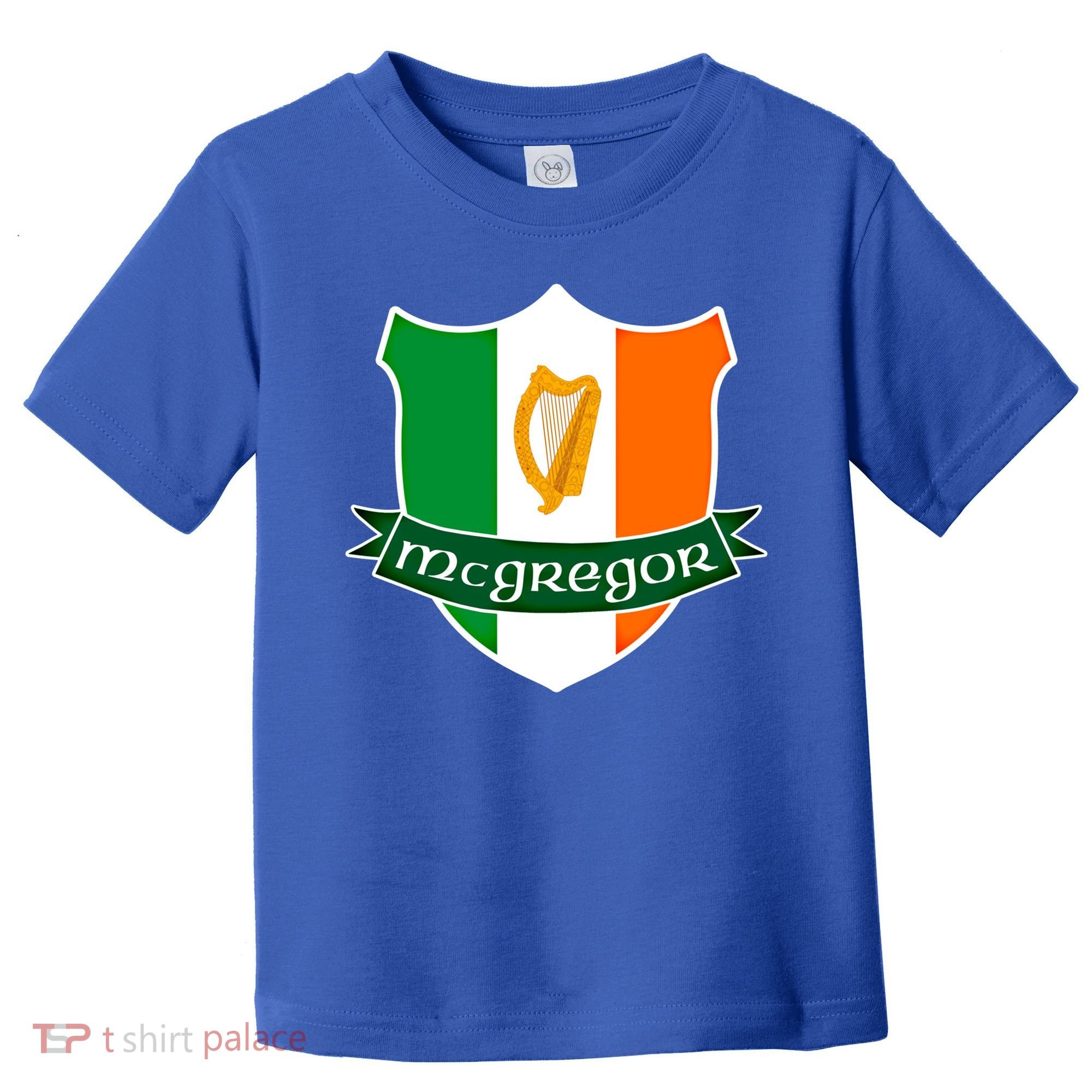Mcgregor Name Irish Gift Irish Flag Harp Crest Toddler T-Shirt