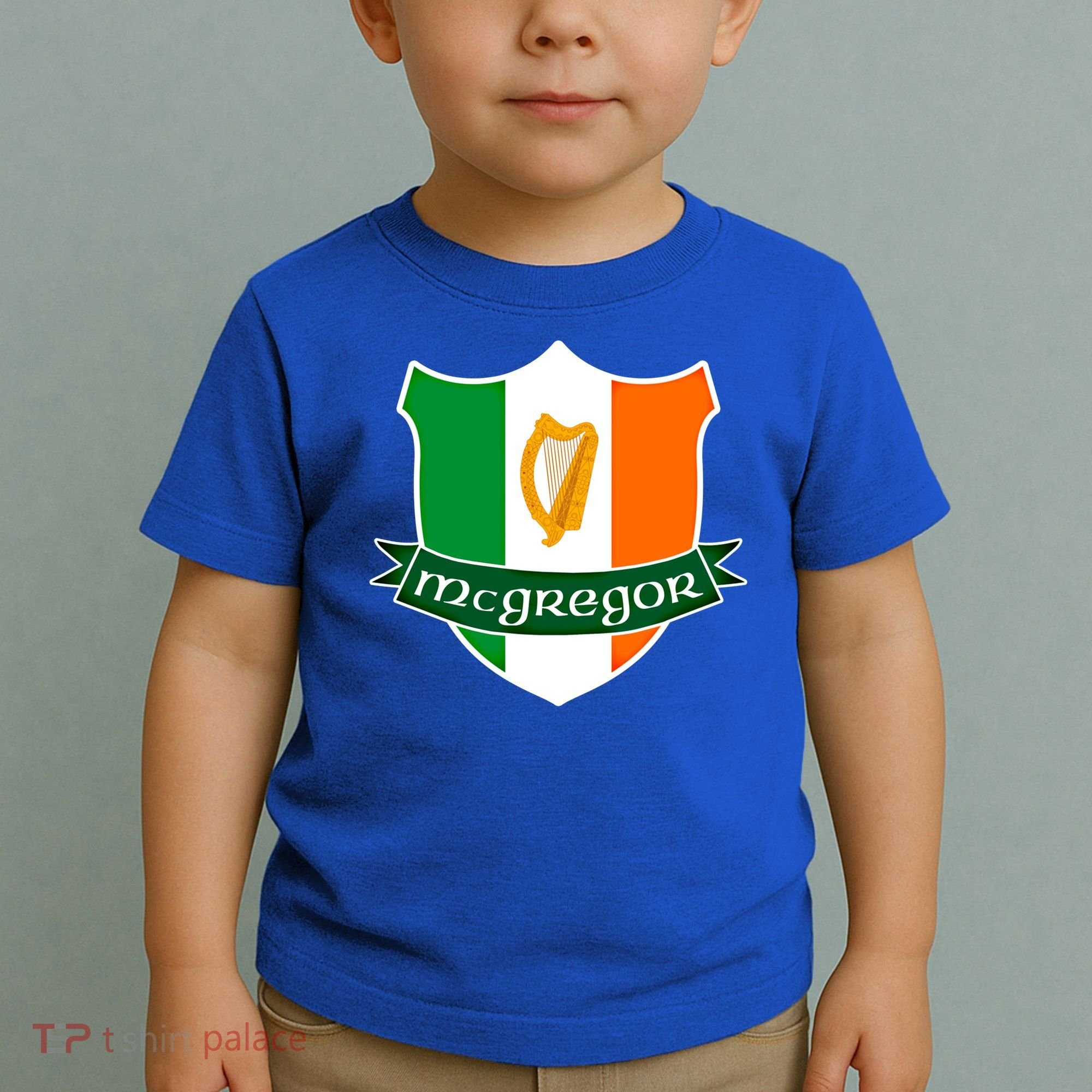Mcgregor Name Irish Gift Irish Flag Harp Crest Toddler T-Shirt