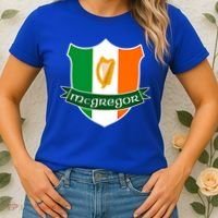 Mcgregor Name Irish Gift Irish Flag Harp Crest Women's T-Shirt thumb 2