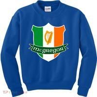Mcgregor Name Irish Gift Irish Flag Harp Crest Kids Sweatshirt thumb 0