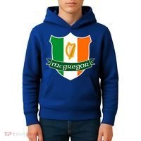 Mcgregor Name Irish Gift Irish Flag Harp Crest Kids Hoodie thumb 4