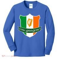 Mcgregor Name Irish Gift Irish Flag Harp Crest Kids Long Sleeve Shirt thumb 0