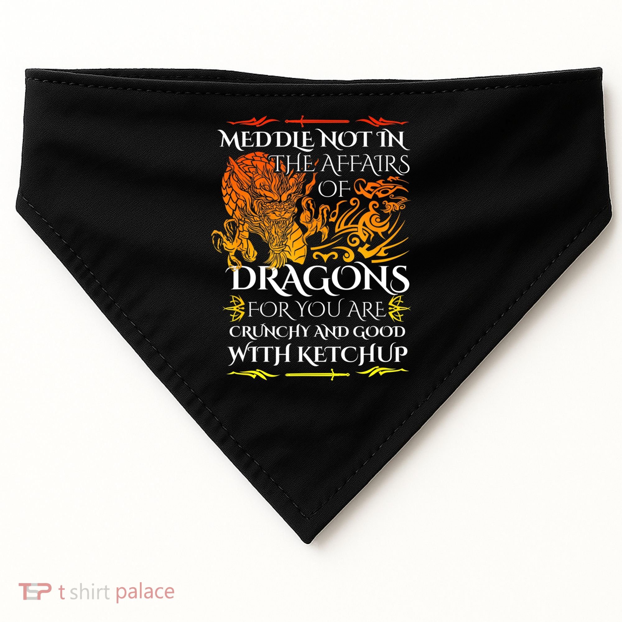 Meddle Not In The Affairs Of Dragons USA-Made Doggie Bandana