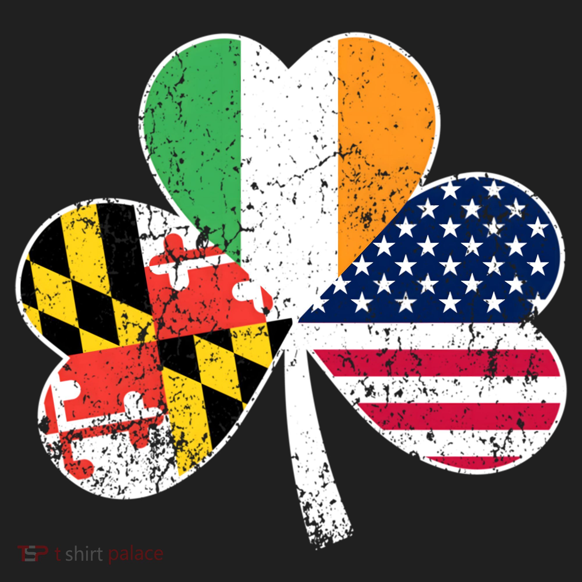 Maryland Native Irish American Flag Shamrock St Patricks Day Cute Gift Beanie