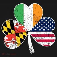 Maryland Native Irish American Flag Shamrock St Patricks Day Cute Gift Women's Hoodie thumb 2