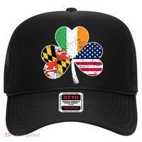 Maryland Native Irish American Flag Shamrock St Patricks Day Cute Gift Hat thumb 0