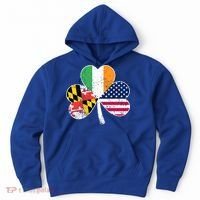Maryland Native Irish American Flag Shamrock St Patricks Day Cute Gift Hoodie thumb 0