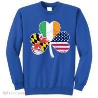 Maryland Native Irish American Flag Shamrock St Patricks Day Cute Gift Sweatshirt thumb 0