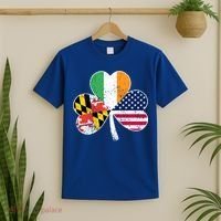 Maryland Native Irish American Flag Shamrock St Patricks Day Cute Gift T-Shirt thumb 2