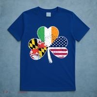 Maryland Native Irish American Flag Shamrock St Patricks Day Cute Gift T-Shirt thumb 5